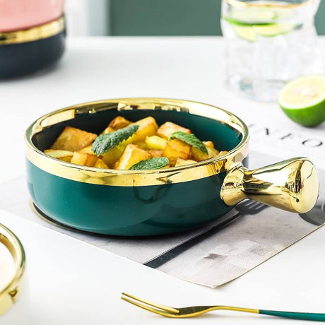 Porceline Snack Bowl with Handle