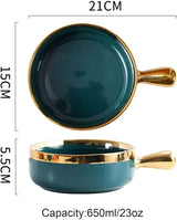 Porceline Snack Bowl with Handle