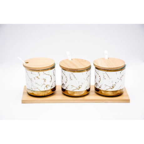 marble seasoning sugar dish 3pc 