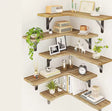 5 in 1 Rustic Wood Floating Shelves