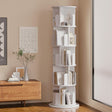 rotating stackable bookshelf organizer with wheels