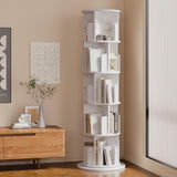 rotating stackable bookshelf organizer with wheels