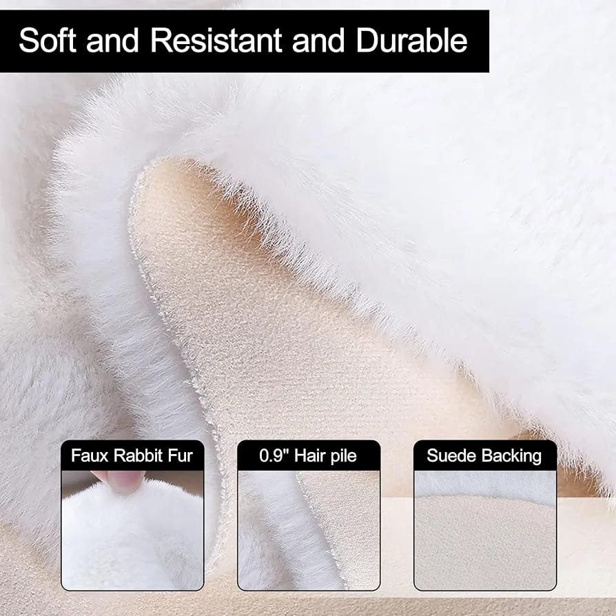 Modern Luxury Style Nordic Rabbit fur Carpet 