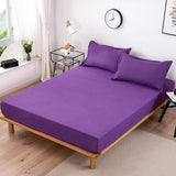 Waterproof Fitted sheet/Bamboo Matress protector Bed cover with elastic Band Terry Cloth Hypoarllergenic