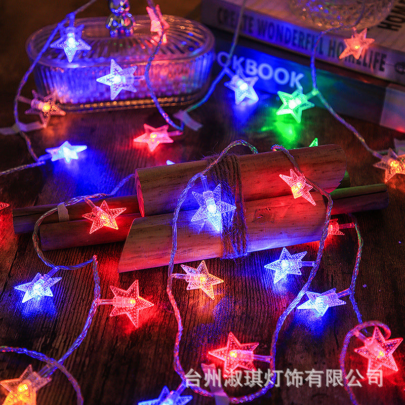 10 METERS Christmas STAR SHAPED LED LIGHTS FAIRY WITH REMOTE