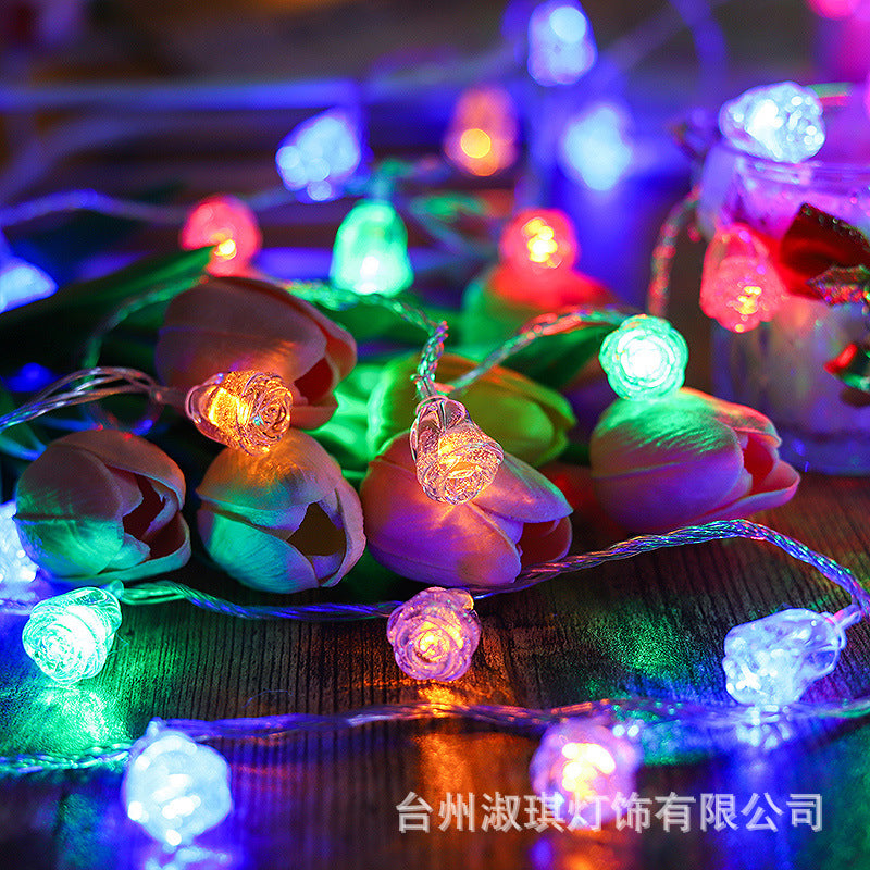 10 METERS Christmas Flower Shaped LED LIGHTS FAIRY WITH REMOTE