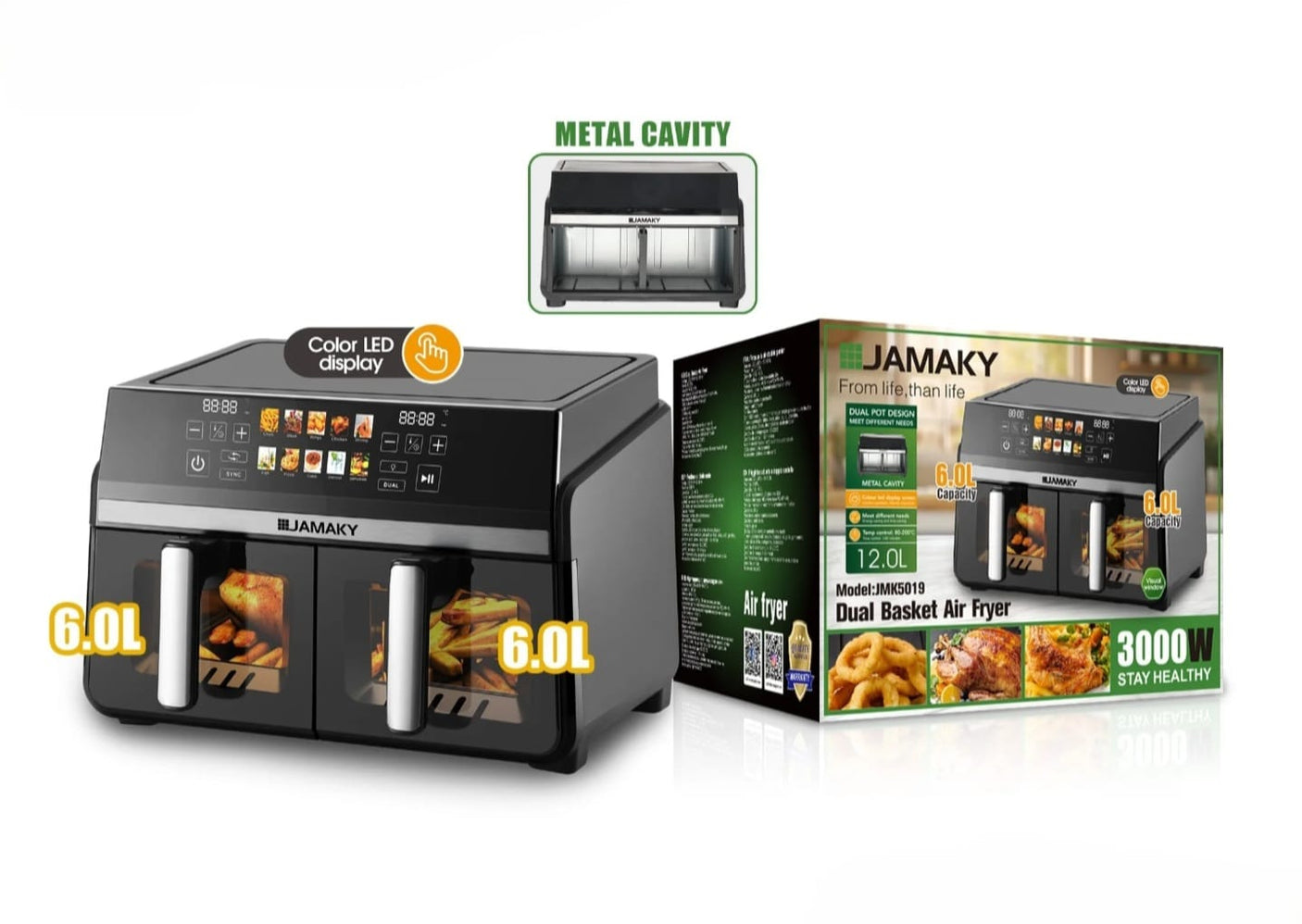 Dual Air fryer stack