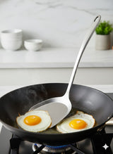 Steel serving spoon mayai flat