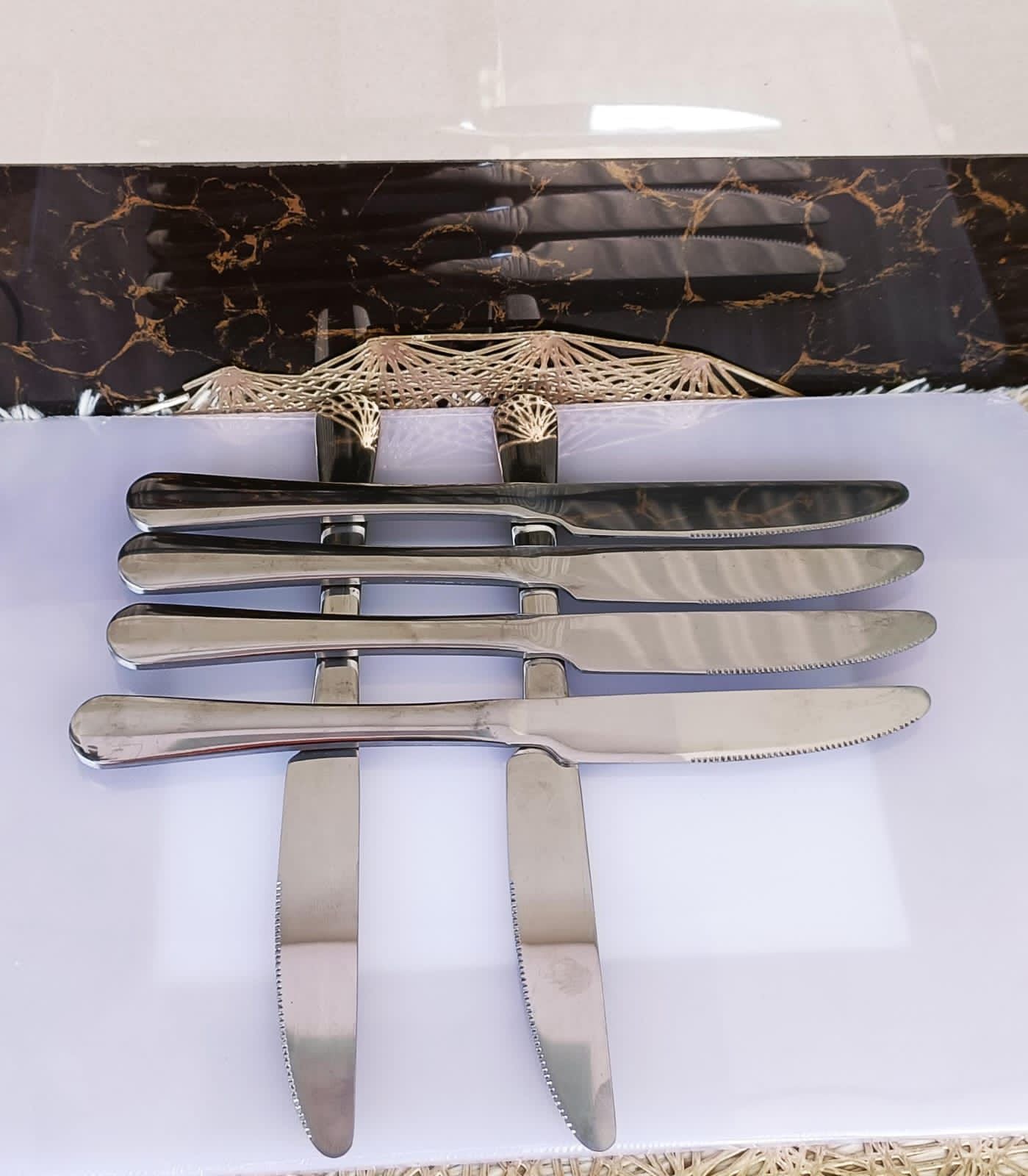 Heavy guage stainless steel cutlery set of 6each,Table fork,Table spoons,Table knife,Soup spoons