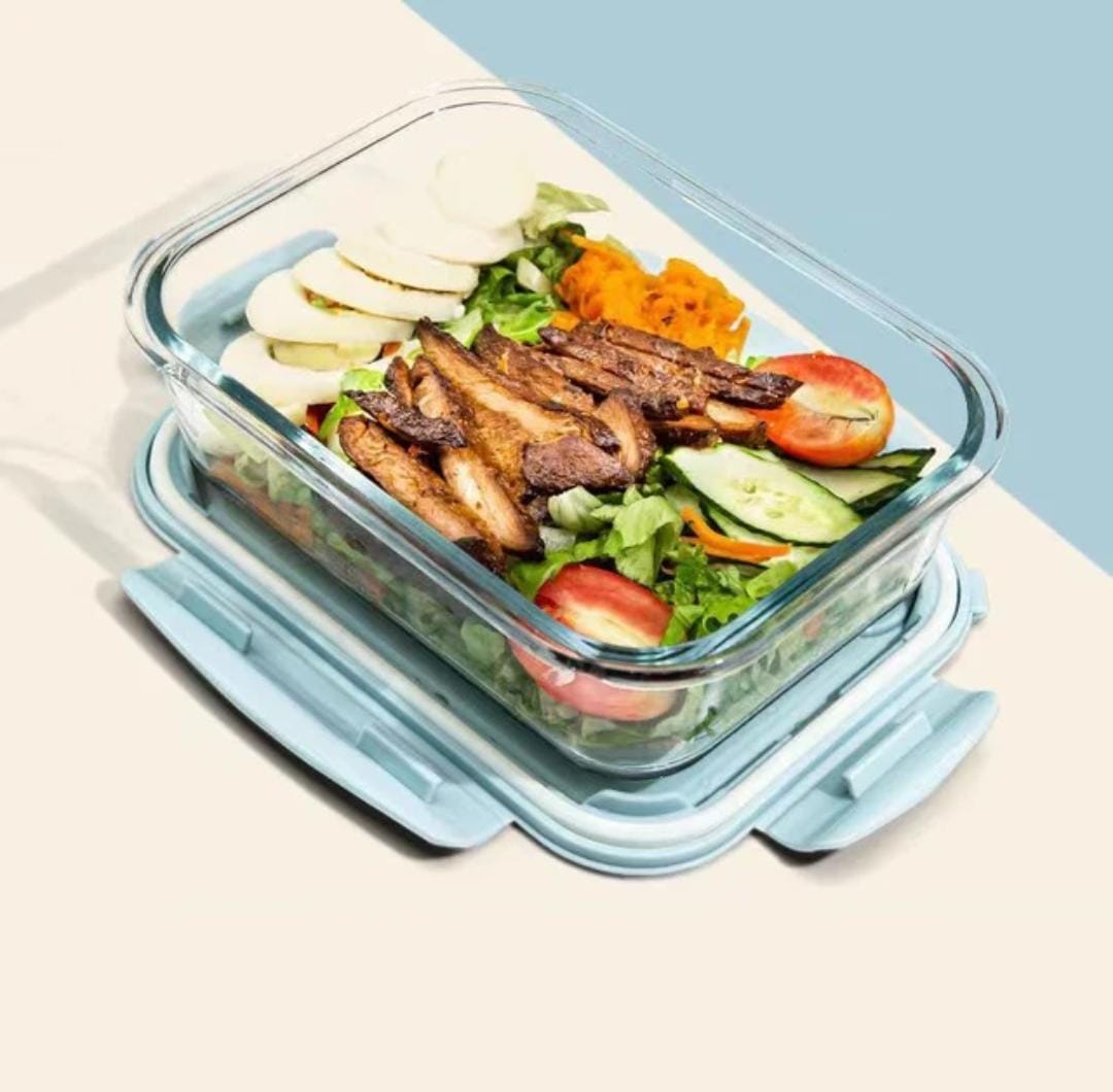 High borosilicate Glass food containers 
1050ml
✅Double partitioned
 ✅single
✅Tripple
Microwave friendly 