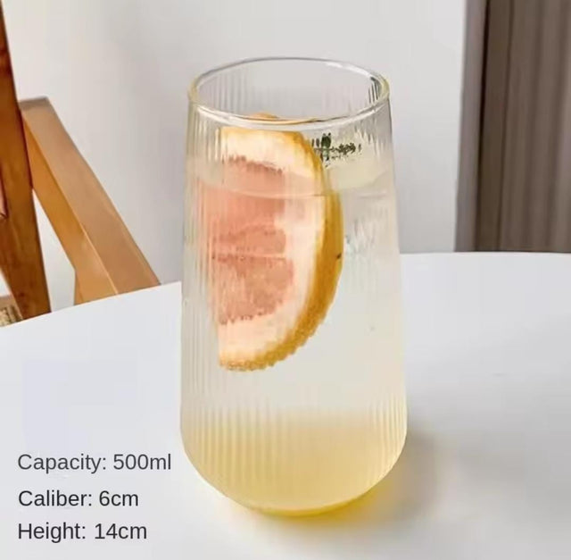 Ribbed  juice/water glasses 500ml 6pcs