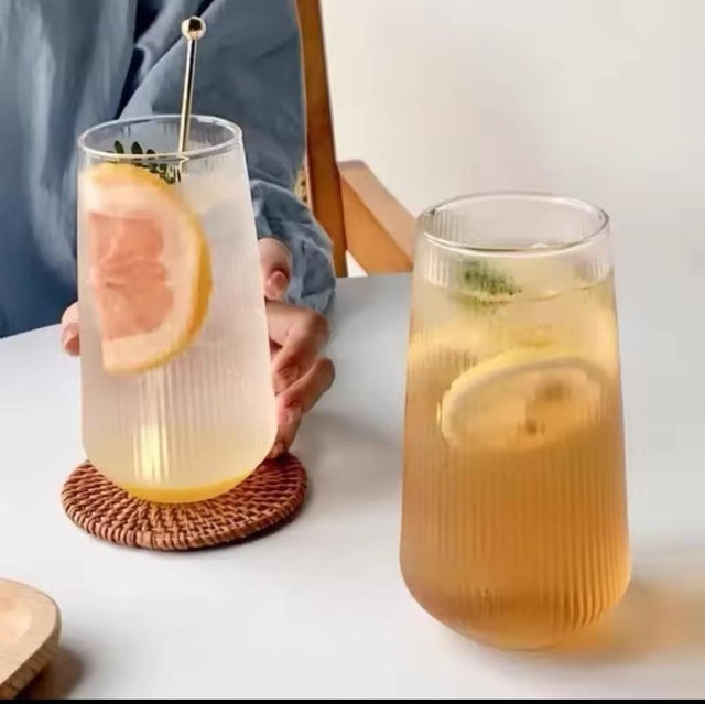 Ribbed  juice/water glasses 500ml 6pcs