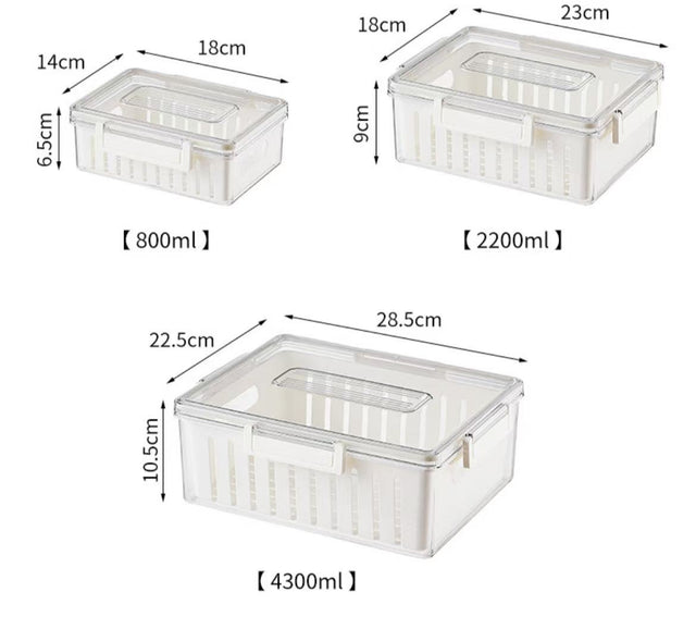 Stackable Food Storage Containers 3pcs