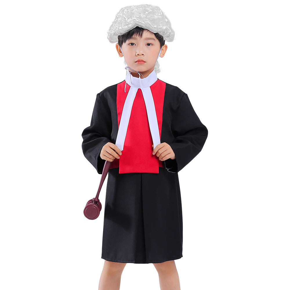Professional Kids judge costume Kids Judge Costume Set with Wig and Gown