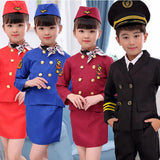 Professional Children's Air Hostess  cosplay costume