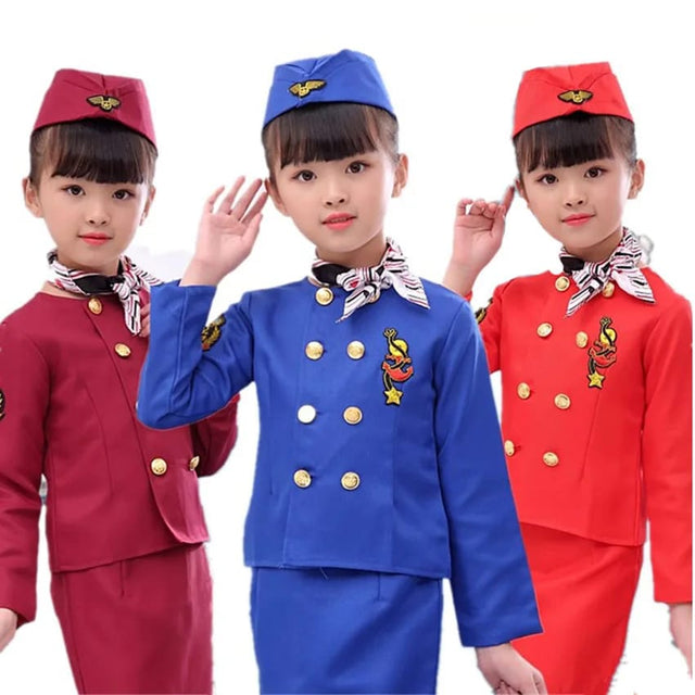 Professional Children's Air Hostess  cosplay costume