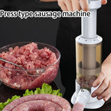 Manual Sausage Stuffer Machine with 4 Filling Tubes – Home Meat Filler & Sausage Maker Kit for Kitchen & Butchery Use