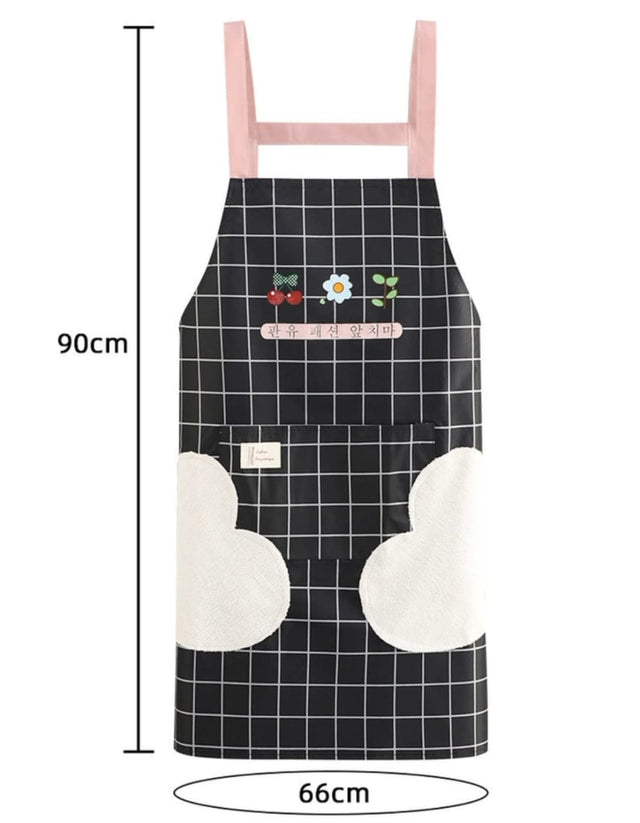 Waterproof Kitchen Apron with Hand Wipe Towels