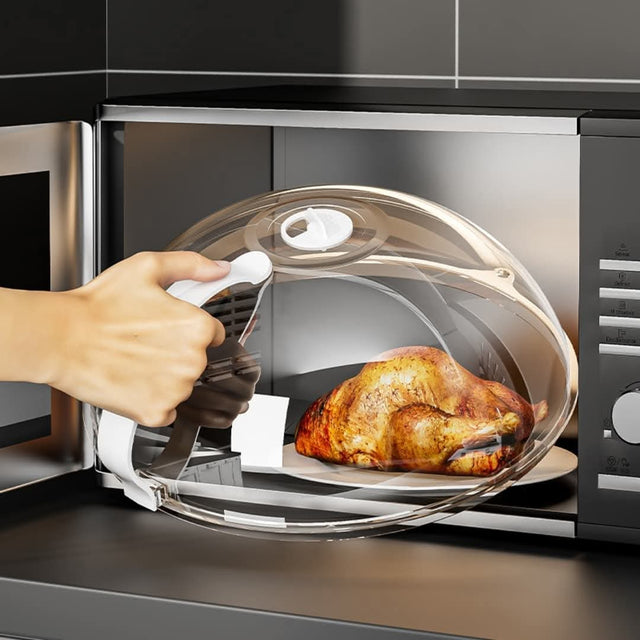 Heavy-Duty Microwave Food Cover with Handle – 26cm