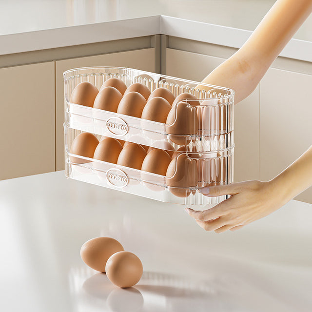 Stackable Fridge Egg Storage Box – 20 Eggs (2 Layer)