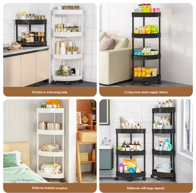 Corner Storage Rack (36 × 26 × 85 cm) 4-Tier