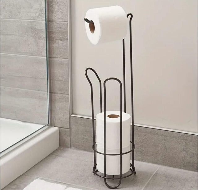 Freestanding Toilet Paper Holder with Storage