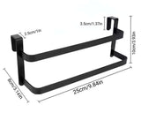 Steel 2 Tier Over Cabinet Door Towel Holder Rack