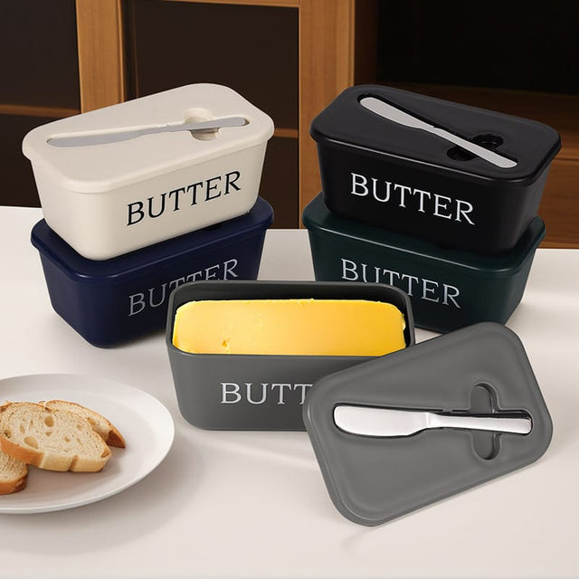 Butter Storage Box with Knife & Lid cry