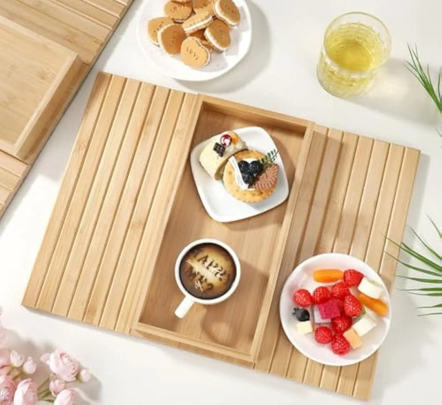 Foldable Bamboo Sofa Armrest Tray