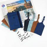 Travel Passport Holder with Luggage Tag Set | Passport Wallet