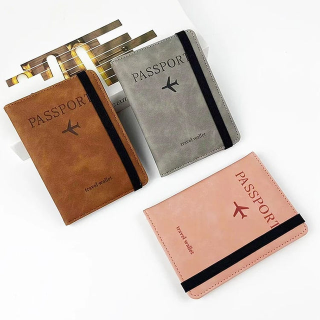 Travel Passport Holder with Luggage Tag Set | Passport Wallet