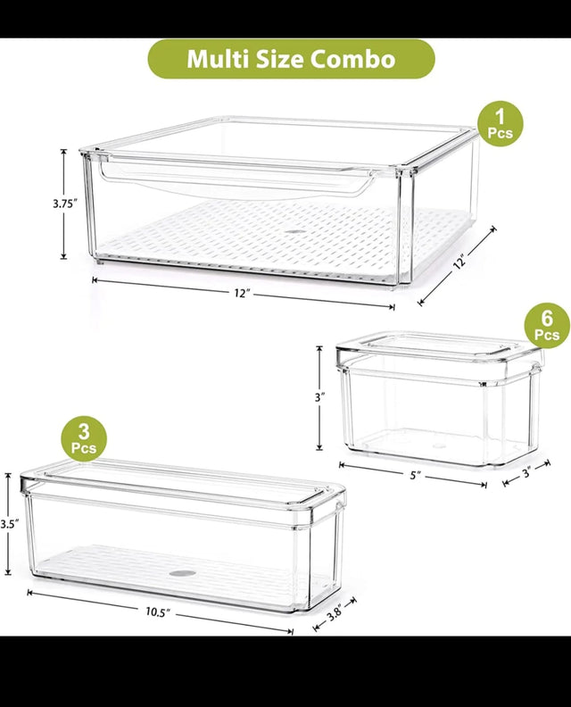 Stackable Fridge Storage organizer 10pcs