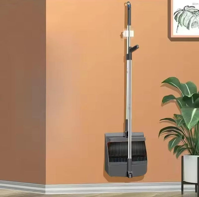 2-in-1 Handheld Broom & Dustpan Combo Set – Grey