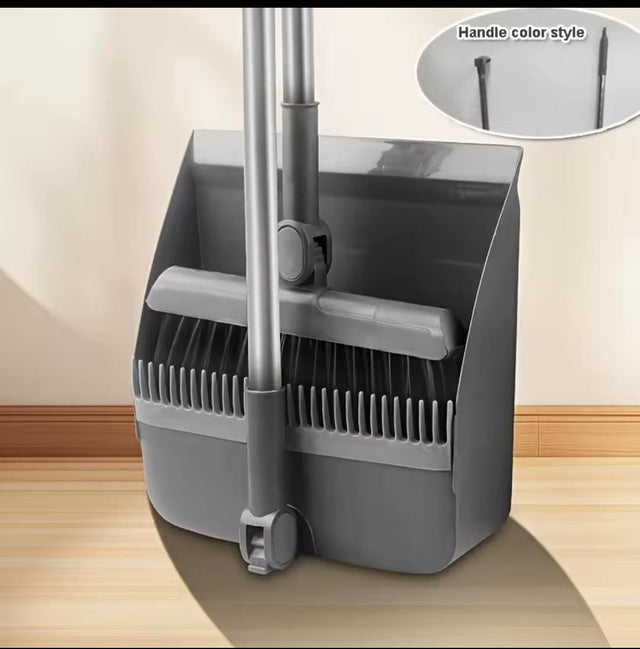 2-in-1 Handheld Broom & Dustpan Combo Set – Grey