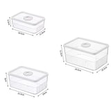 Acrylic Airtight Fridge Organizer Set Transparent 3pcs