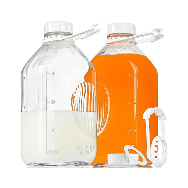 Glass Beverage Bottle with Airtight Lid 2L