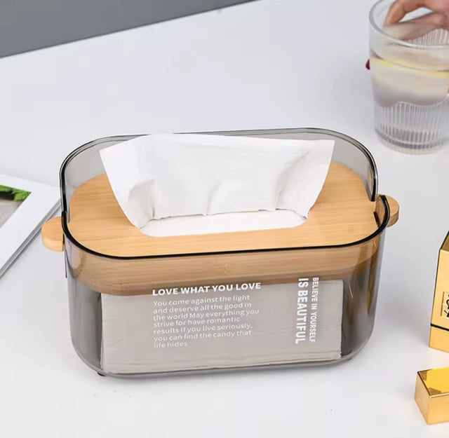 Acrylic Bamboo Tissue Box