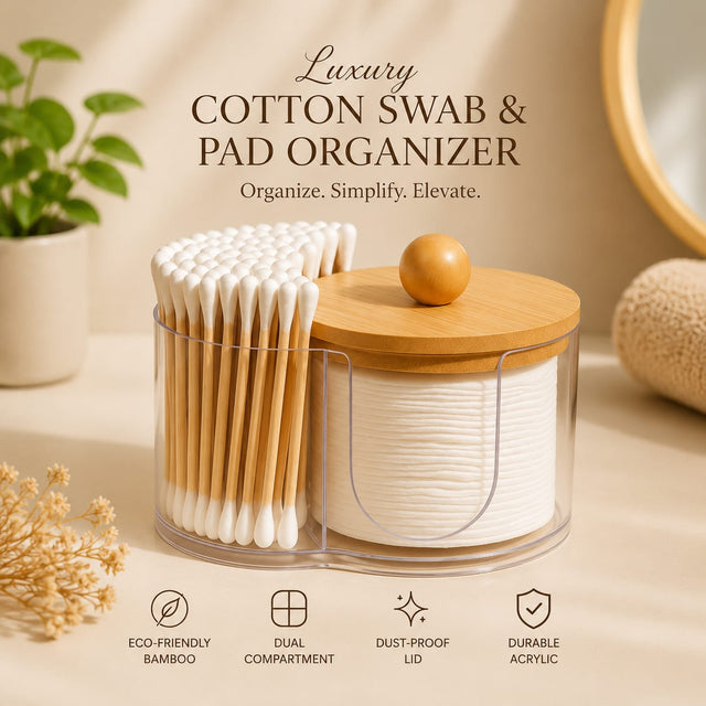Luxury Cotton Swab Organizer
