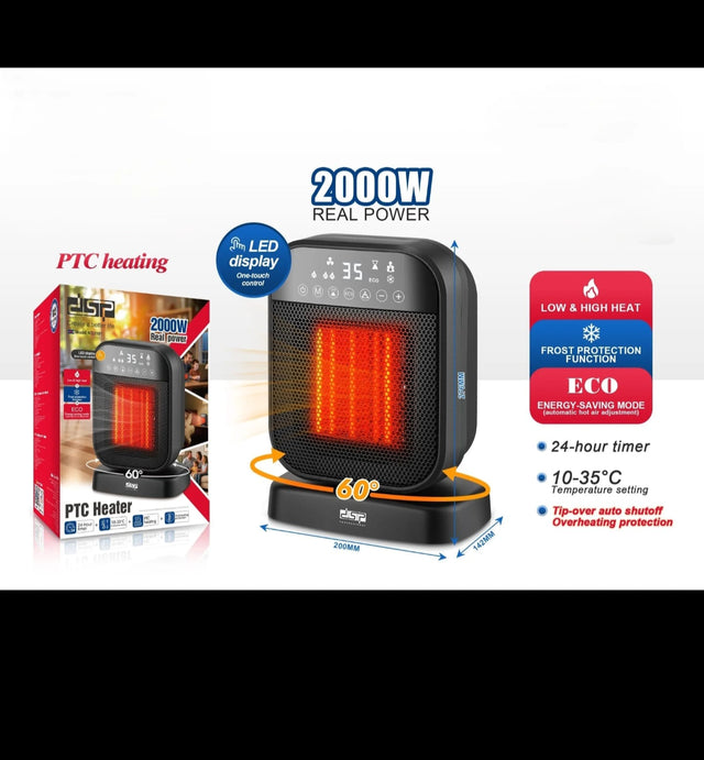 DSP 2000W Desktop PTC Heater