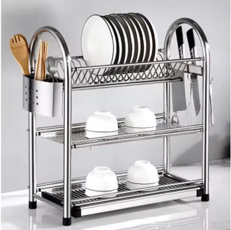 3 tier stainless steel dish rack cutlery holder knife rack — iDecorators Kenya