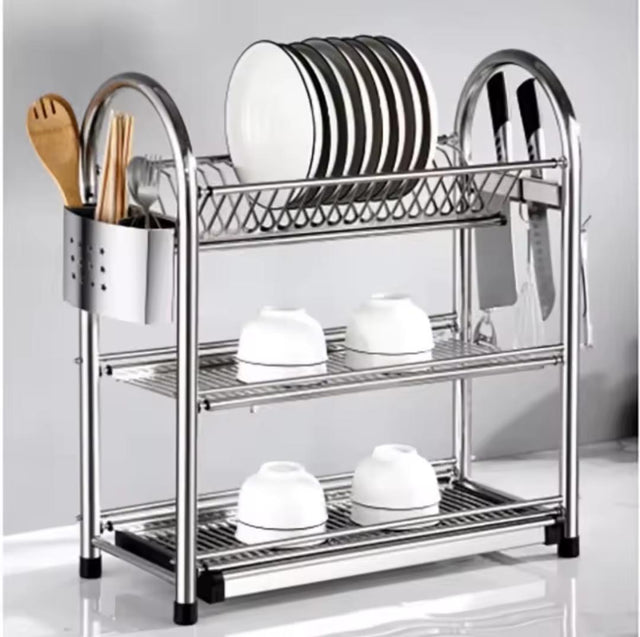 3 tier stainless steel dish rack cutlery holder knife rack — iDecorators Kenya