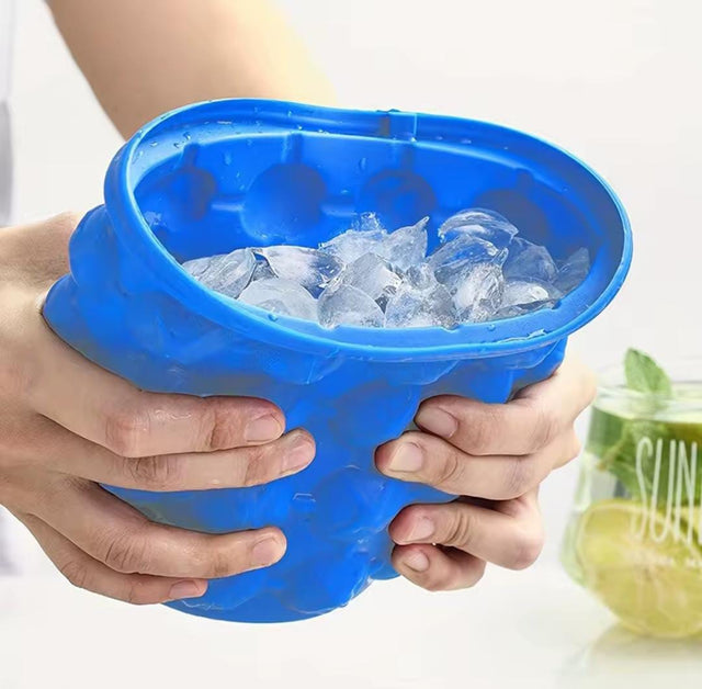 Silicone ice cube maker bucket blue drink cooler — iDecorators Kenya
