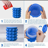 Silicone ice cube maker bucket blue drink cooler — iDecorators Kenya
