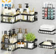 5-Piece Corner Shower Caddy Shelf &amp; Bathroom Organizer bli