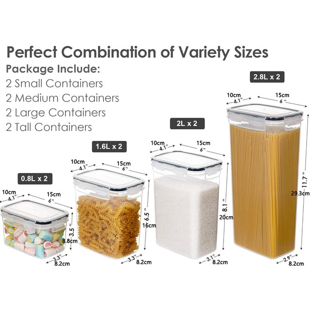 8-Piece Food/Pantry Storage Container Set