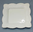 White Ceramic Square Dinner Plate  spn