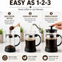 Manual Glass French Coffee Press and Tea Maker spn