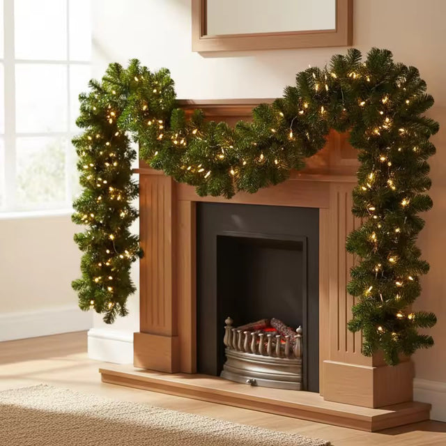 pre-lit garland car