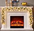 Snow Flocked Christmas Garland with Inbuilt Lights — 2.7 Metres car
