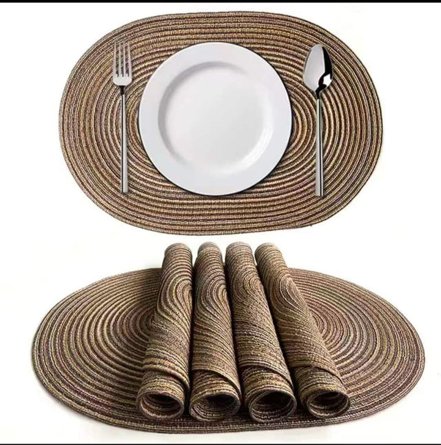 Eco-Friendly Oval Dining Table Placemats – 50 × 35cm